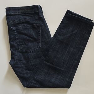AG Adriano Goldschmied The Legging Crop Super Skinny Deep Indigo Jeans Size 26R